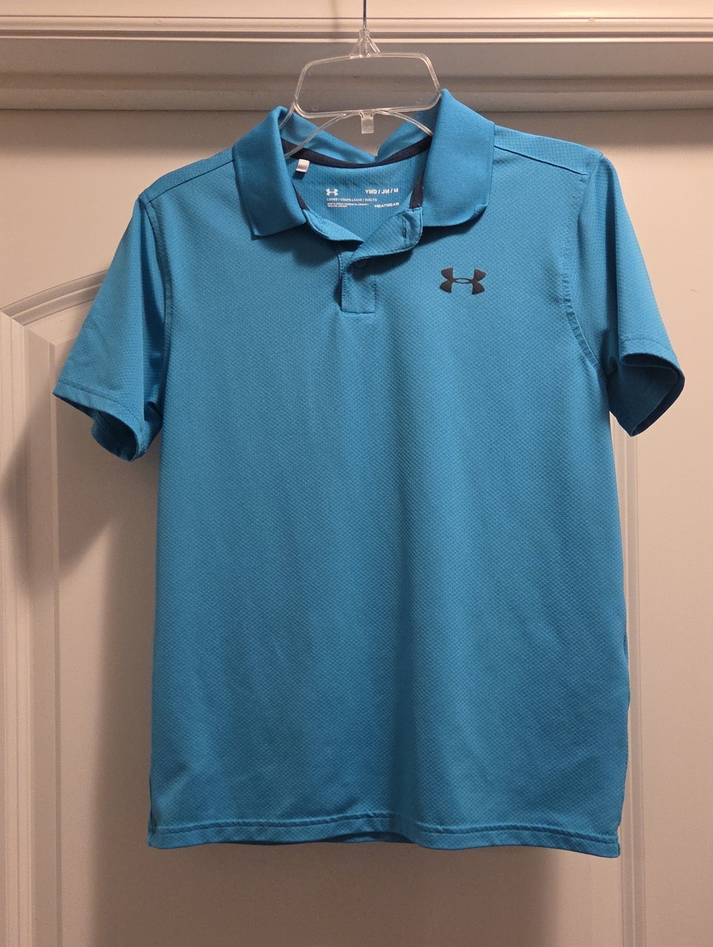 Under Armour Boys Aqua Blue Performance Polo
